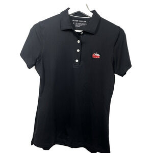 Peter‎ Millar Women’s Polo Golf Shirt Size Small Coral Black UPF Sun Protection